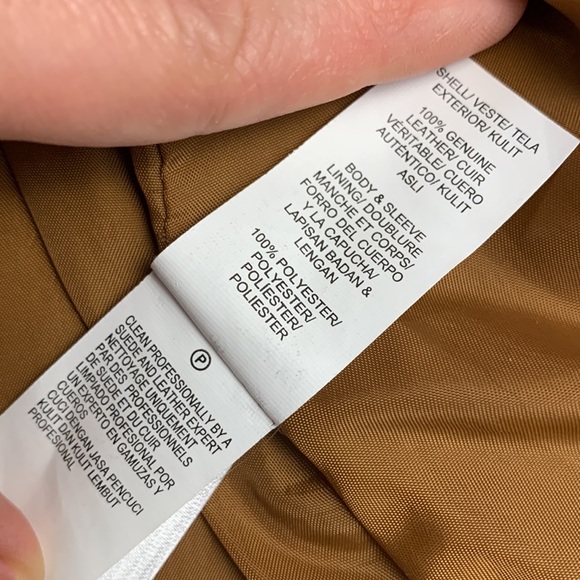 Soft Tan Leather Lucky Brand Jacket - Picture 5 of 7